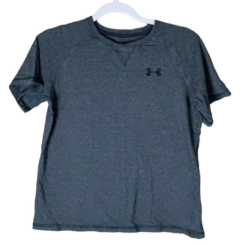 Under Armour Charged Cotton Short Sleeve Shirt Solid Gray Size Youth Medium YMD